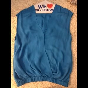 Beautiful blue silk top